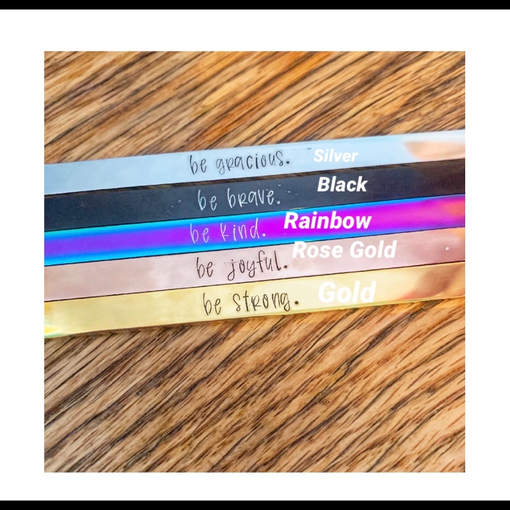 🆕 Fucking Ladylike Handstamped Stainless Cuff Bracelet - Picture 4 of 4
